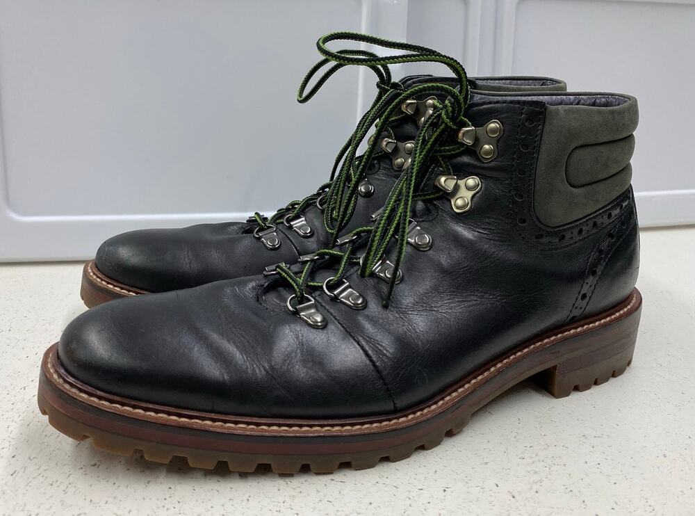 Men Johnston & Murphy Karnes Alpine Oxford leather ankle boots shoes, 8.5M